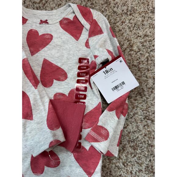 CARTERS Baby Girl 18 Months; Heart/Valentines 3 Piece outfit; Ruffles, NWT - Picture 6 of 6